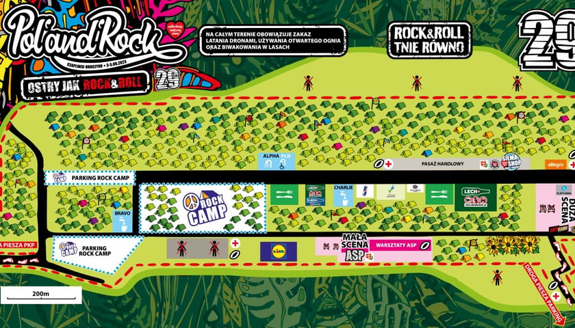 Powiększ obraz: Mapa Pol'and'Rock Festival 2023