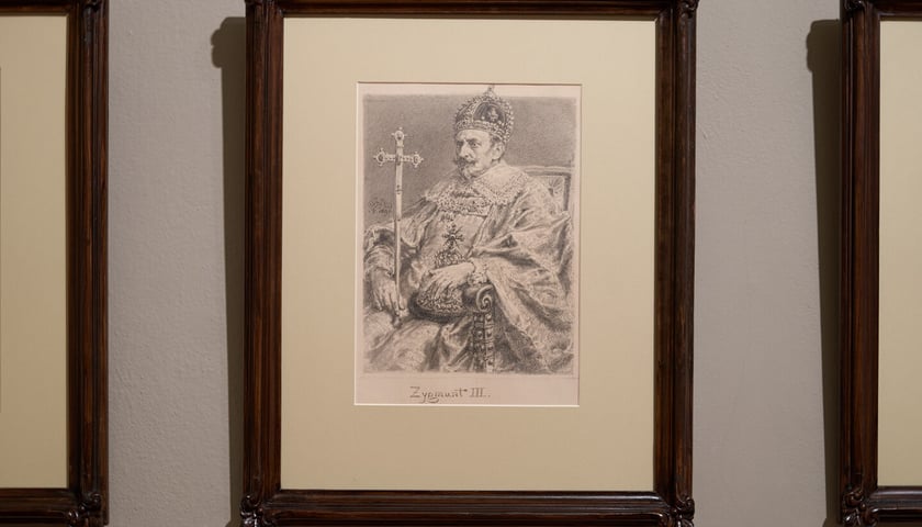 <p>Wystawa &bdquo;Poczet kr&oacute;l&oacute;w polskich&rdquo; Jana Matejki w Muzeum Narodowym we Wrocławiu - Zygmunt III Waza</p>