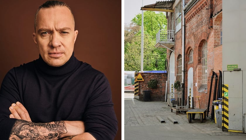 <p>Z lewej: Łukasz Orbitowski, z prawej: zajezdnia tramwajowa GAJ</p>