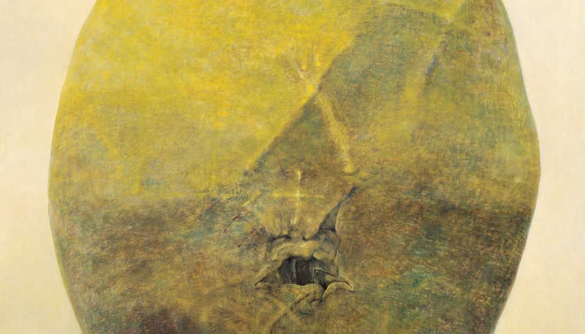 Bez tytułu (G7), olej na płycie pilśniowej, 98 x 98 cm, 1994, Muzeum Historyczne w Sanoku