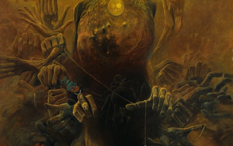 Bez tytułu (AA75), olej na płycie pilśniowej, 122 x 98 cm, 1975, Muzeum Historyczne w Sanoku