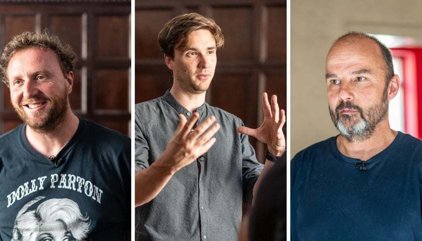Twórcy filmu „Wil” – reżyser Tim Mielants, operator Robrecht Heyvaert, scenograf Bart Van Loo
