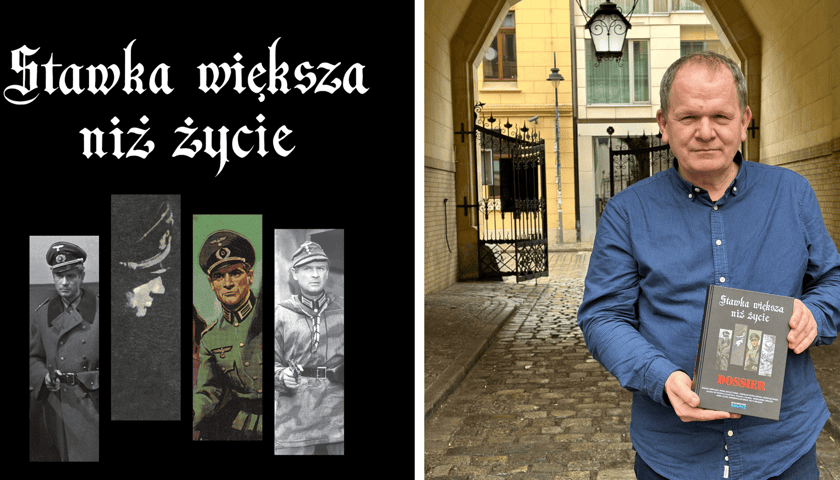 Po lewej - okładka książki. po prawej - Bogdan Bernacki, współautor książki