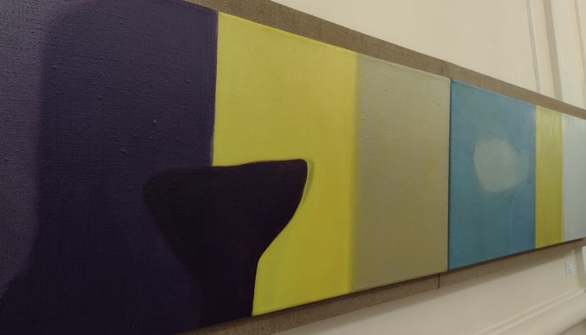 <p>Anna Maria Kramm, Synergia drzew, olej na pł&oacute;tnie, 120 x 50 cm, 2024 i 110 x 50 cm, 2024</p>