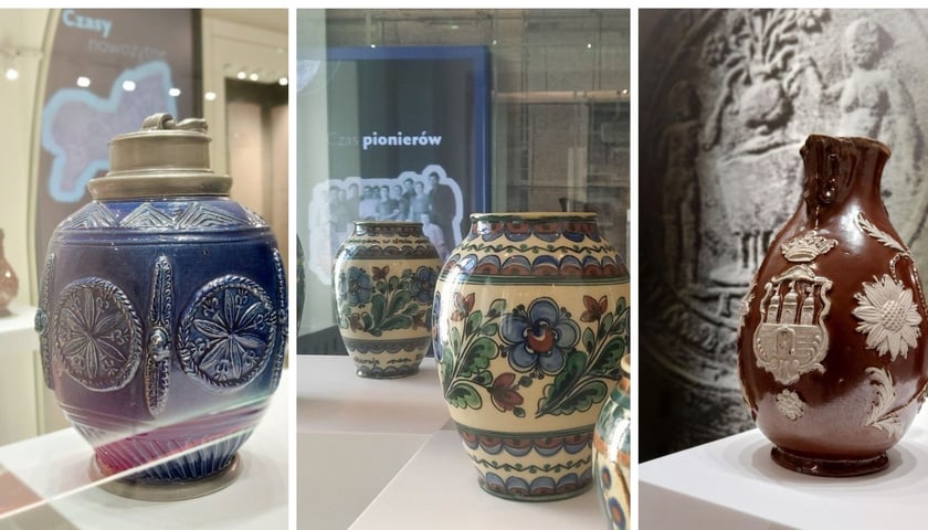 <p>Eksponaty ceramiczne w Muzeum Ceramiki w Bolesławcu</p>
