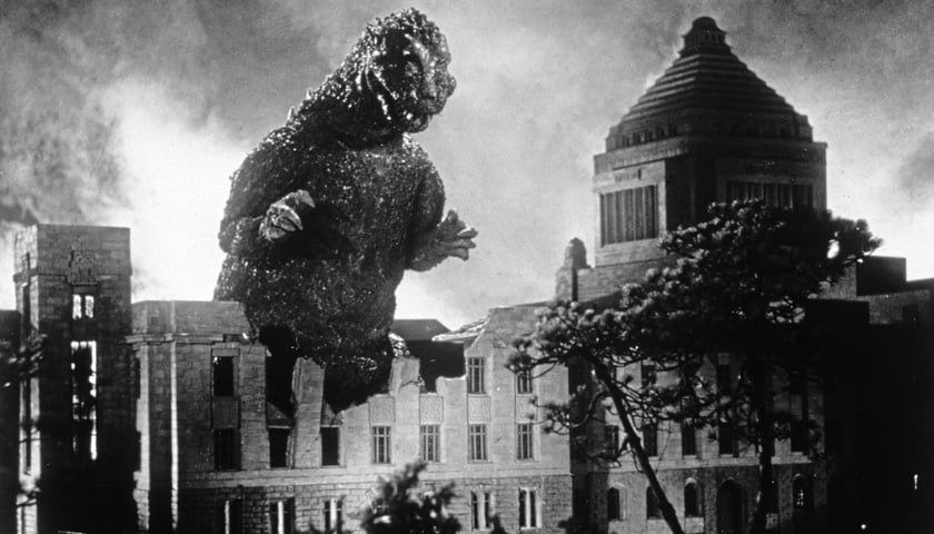 Kadr z filmu Godzilla z 1954 roku