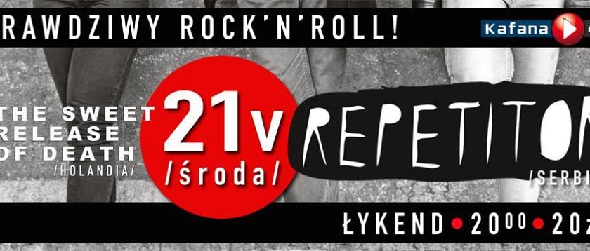 Plakat koncertu Repetitor i The Sweet Release of Death