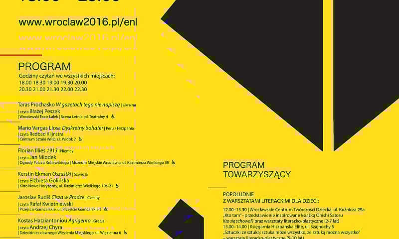 EUROPEJSKA NOC LITERATURY 2014 plakat