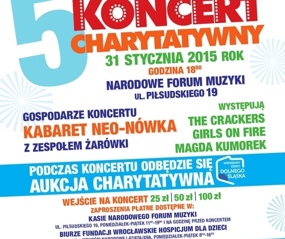  piąty Noworoczny Koncert Charytatywny Fundacji Wrocławskie Hospicjum dla dzieci