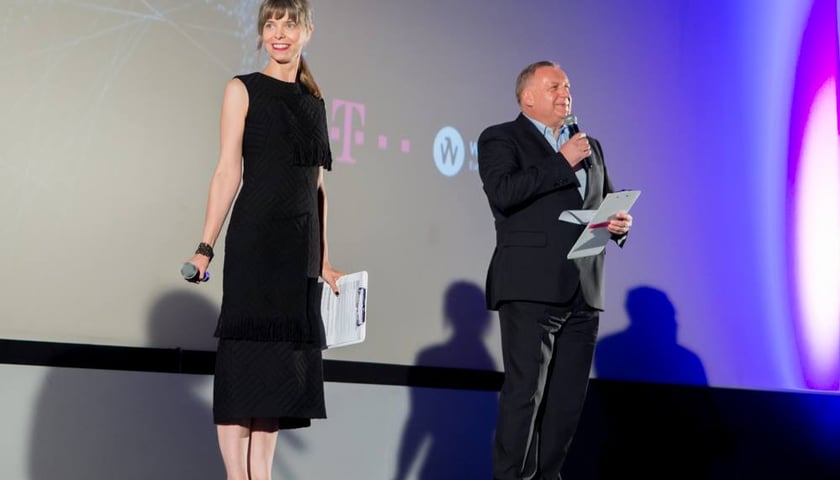 Roman Gutek i Joanna Łapińska podczas otwarcia festiwalu T-Mobile Nowe Horyzonty 2015