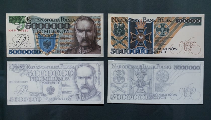Banknot z Piłsudskim o nominale pięciu milionów złotych nie wszedł nigdy do obiegu
