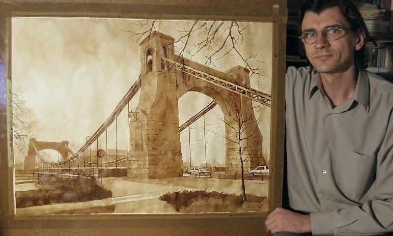 Mariusz Gosławski - artysta, który namalował Wrocław... kawą