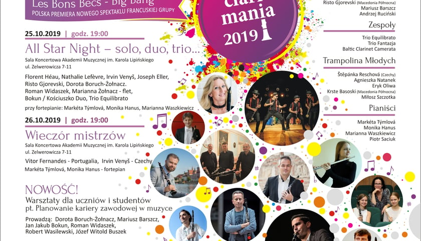 Festiwal Clarimania 2019 od 24 października. Darmowe koncerty