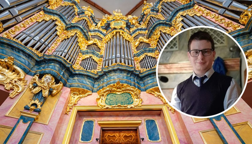 Organy Englera w bazylice św. Elżbiety (zdjęcie główne), Maciej Bryniarski (zdjęcie w kółku)