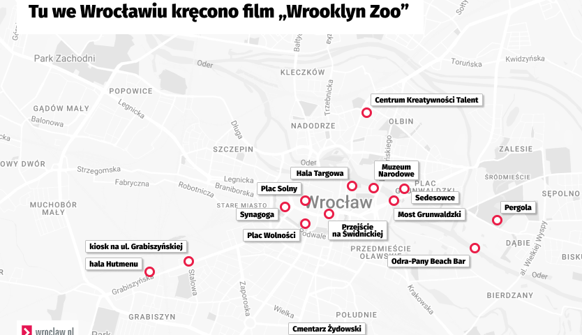 <p>W tych miejscach we Wrocławiu kręcono "Wrooklyn Zoo" - mapa.</p>