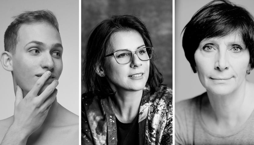 Od lewej: Michał Jagodziński, Ewelina Lepka, Renata Pałys - m.in. oni wejdą w skład Wrocławskiej Rady Kultury. Zestawienie 3 czarno-białych portretów. 