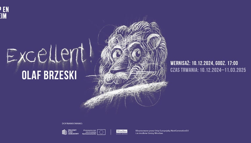 <p>Plakat wystawy Olafa Brzeskiego w OP ENHEIM</p>