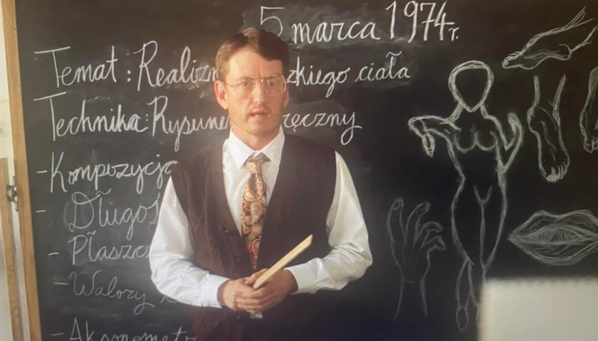 Jako polski nauczyciel w filmie "Rzeźbiarz"