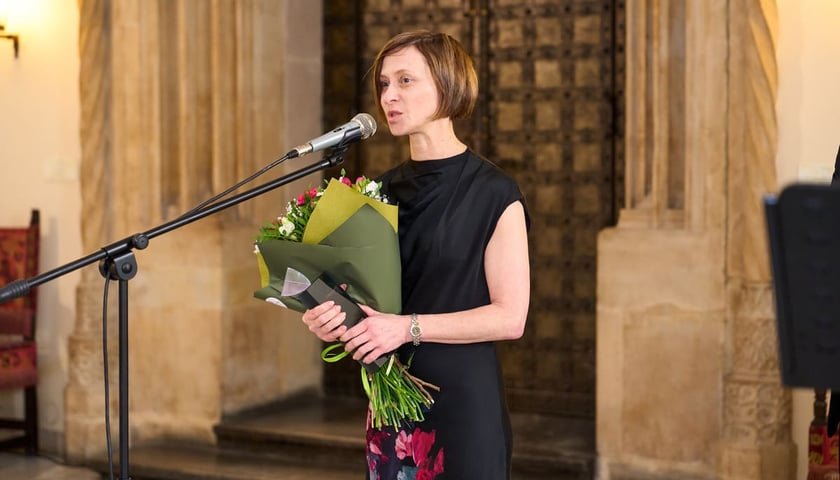 <p>Uroczystość wręczenia Arlekin&oacute;w 2025. Wrocław, 27.03.2025. Na zdjęciu Małgorzata Dzierżon.</p>