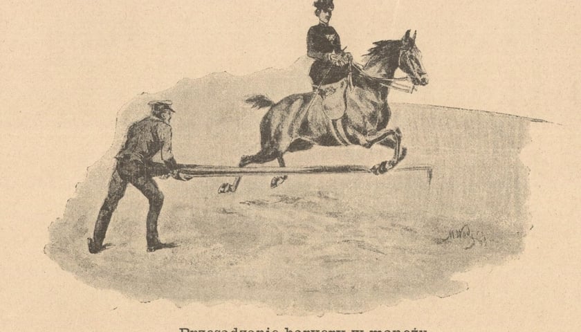 <p>Maria Wodzińska, ilustracja do książki &bdquo;Amazonka. Podręcznik jazdy konnej dla dam&rdquo;, 1893</p>