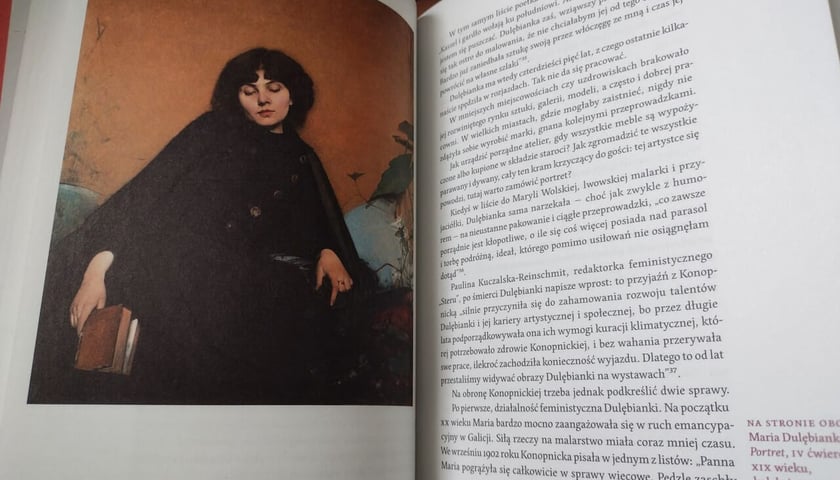 <p>Strony z książki Karoliny Dzimiry-Zarzyckiej, obraz Marii Dulębianki z IV ćwierci XIX wieku, w kolekcji prywatnej</p>