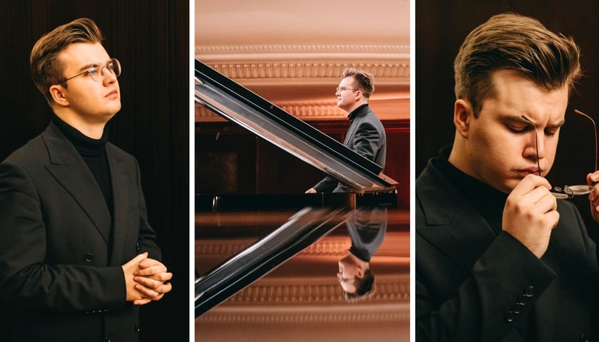 Na zdjęciach Piotr Alexewicz, wrocławski pianista, który gra w finale Konkursu Chopinowskiego jako jedyny Polak
