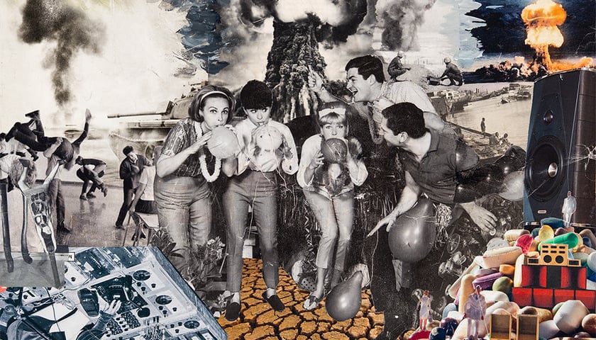 Na zdjęciu kolaż „Rave jak w 24” Uli Jagielnickiej, który obejrzymy w GUA Collective