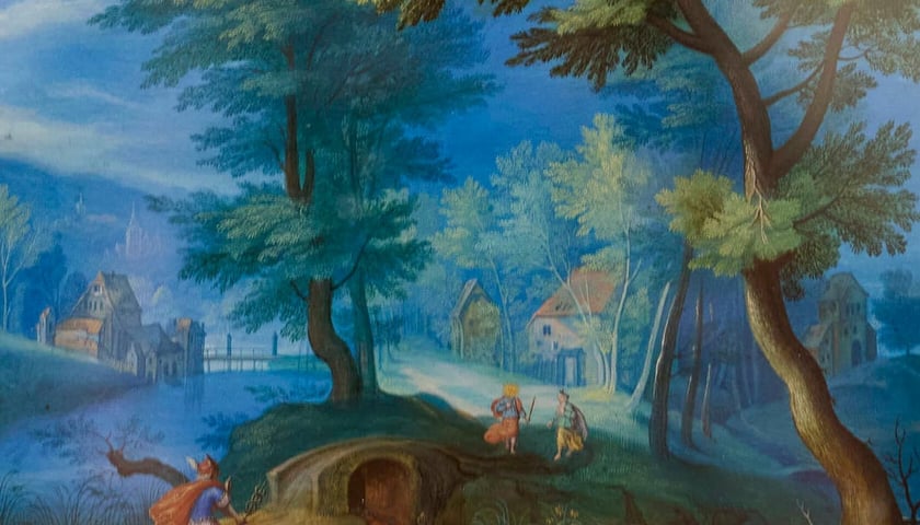 <p>Jan Breughel starszy &bdquo;Pejzaż z Hermesem, Heliosem i Selene&rdquo;</p>