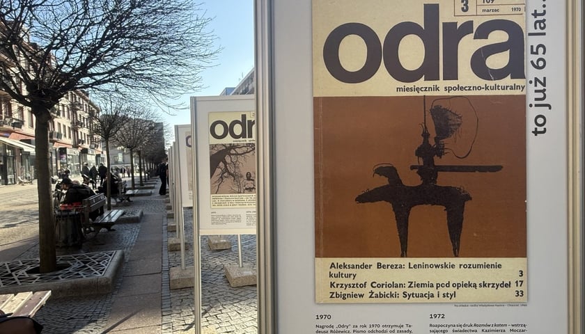 Wystawa z okazji 65-lecia miesięcznika &bdquo;Odra&rdquo; na ul. Świdnickiej