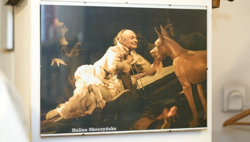 Halina Skoczyńska, gwiazda Teatru Polskiego, na zdjęciu z przedstawienia