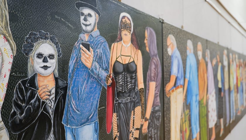 Poliptyk &bdquo;Za czym kolejka ta stoi&rdquo; Mariana Wiekiery w Galerii ODSK &bdquo;Piast&rdquo;&nbsp;
