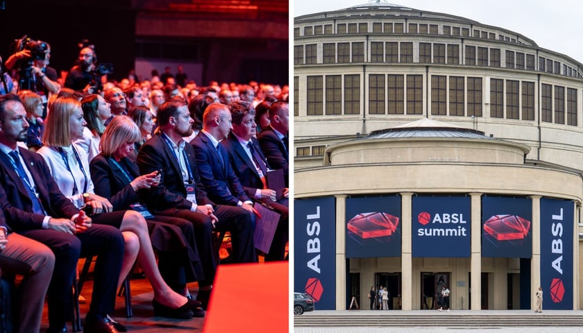 Mężczyźni i kobiety na ABSL Summit 2026 we Wrocławiu, Hala Stulecia we Wrocławiu.