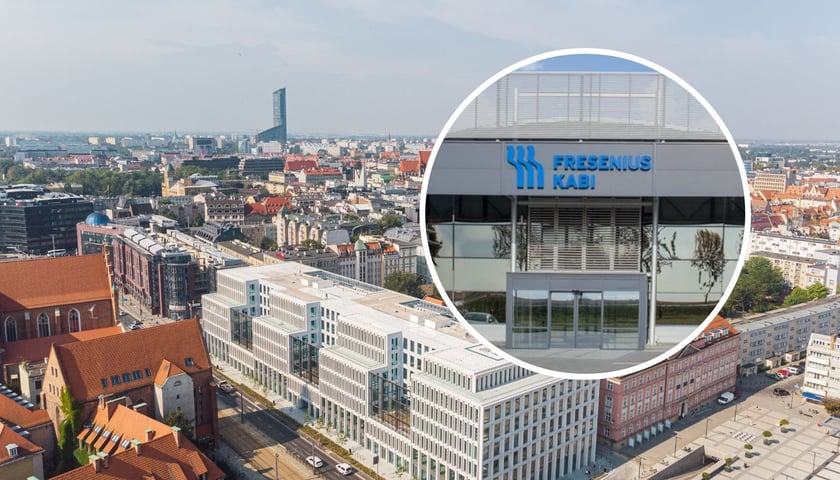 Panorama Wrocławia, zakład Freseniu Kabi w Błoniu k. Wrocławia 