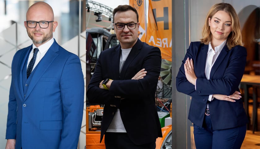 Na zdjęciu od lewej: Michał Rafałowicz, dyrektor regionalny w Newmark Polska; Zbigniew Ruba, Commercial Director Aftermarket, NRF; Kaja Karbowska-Nowak, Associate w Newmark Polska.