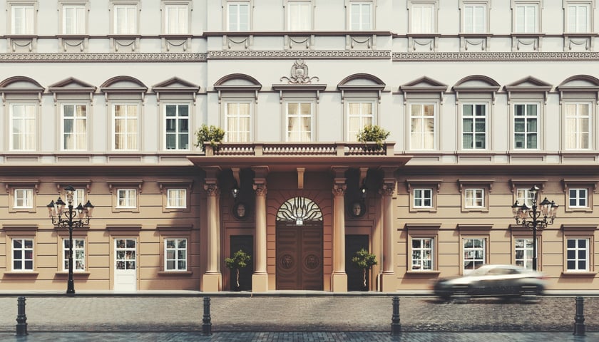 Odbudowany Pałac Hatzfeldów na wizualzacji