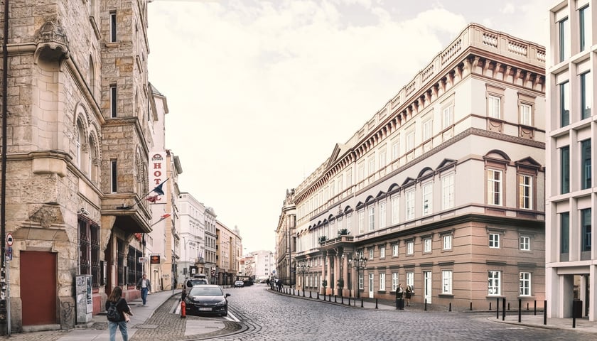 Odbudowany Pałac Hatzfeldów na wizualzacji