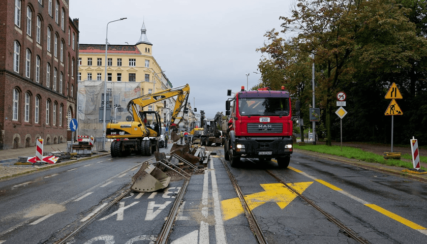 Prace na ulicy Trzebnickiej