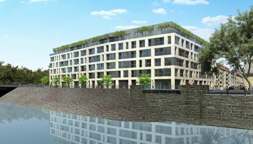 Wizualizacje apartamentowca Verity Rivage, jaki firma Verity Development planowała wybudować przy pl. Maxa Borna we Wrocławiu. Projekt: Kuryłowicza & Associates.