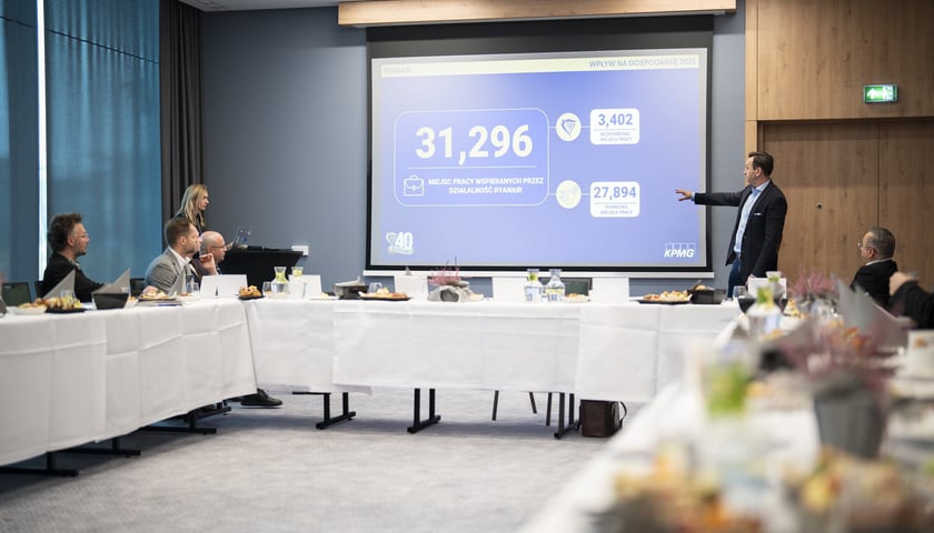 prezentacja raportu KPMG o obecności linii Ryanair we Wrocławiu, Port Lotniczy Wrocław, 30 października 2026