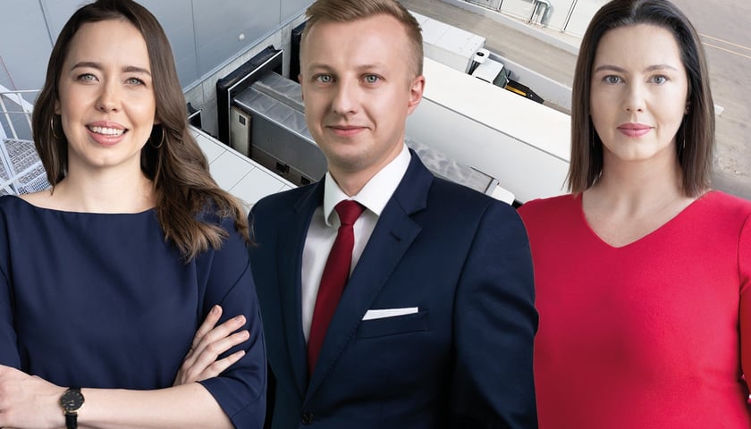 Na zdjęciu, od lewej: Anna Domańska – doradca w Dziale Powierzchni Przemysłowych i Magazynowych, Newmark Polska; Tomasz Kowalski – dyrektor, Hays Poland; Agnieszka Giermakowska – dyrektor Działu Badań Rynkowych i Doradztwa, Newmark Polska