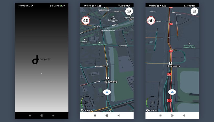 Aplikacja mobilona deeptraffic we Wrocławiu