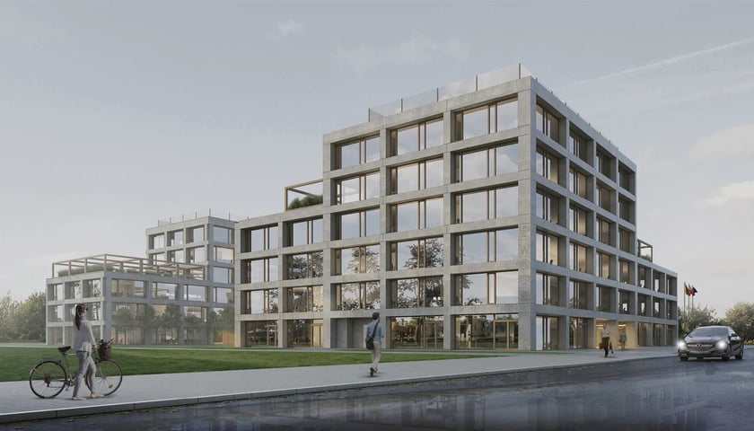 <p>Projekt biurowca, kt&oacute;ry powstać ma na Nowych Żrenikach&nbsp;</p>