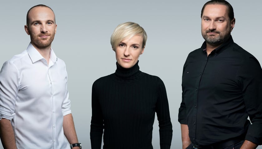 Od lewej strony: Rafał Sobczak Magdalena Surowiec Jakub Sitarz - UnfoldVC.