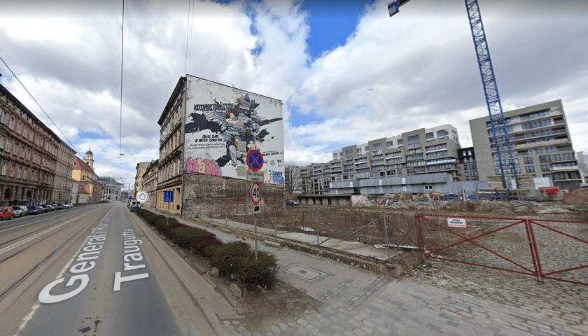 Powiększ obraz: Ulica Tragutta - miejsce, w którym powstanie nowy apartamentowiec