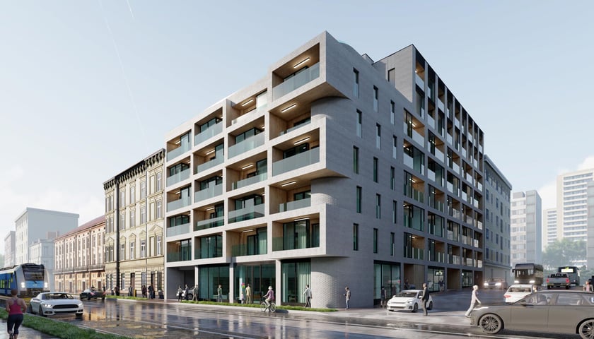 Tak wyglądać będzie  nowa inwestycja mieszkaniowa, która powstanie przy skrzyżowaniu ulic Traugutta i Walońskiej we Wrocławiu