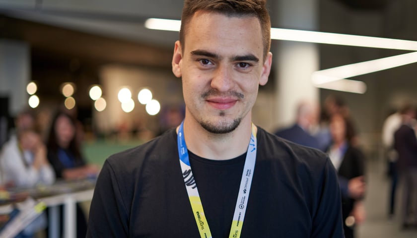 <p>Jakub Karkocha, konferencja Evolutions 2023: Meetup &amp; Showcase w Kinie Nowe Horyzonty</p>