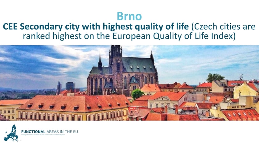 Brno - miasto o najlepszej jakości życia w kategorii miast nie będących stolicami, w Europie Środkowo-Wschodniej