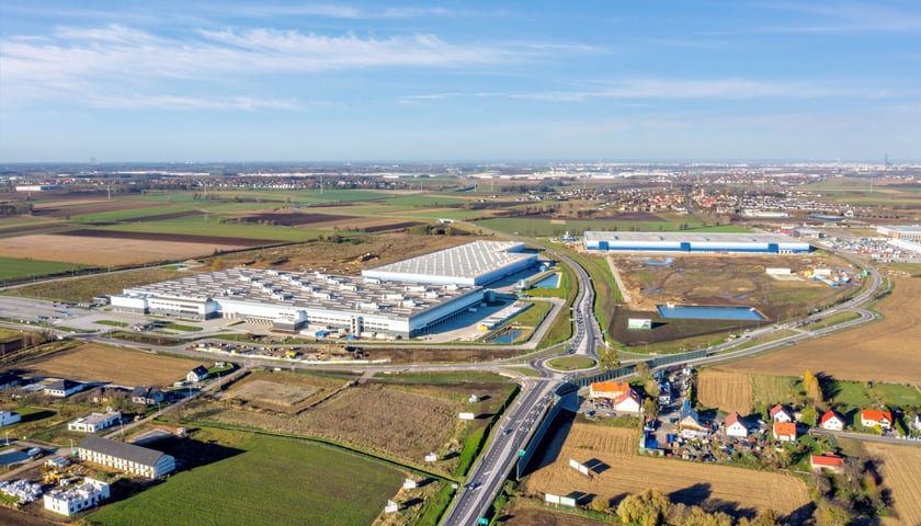 GLP Wrocław V Logistics Centre w Magnicach (widok z lotu ptaka)