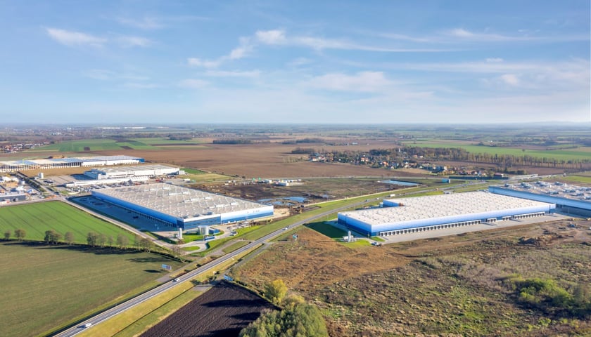 GLP Wrocław V Logistics Centre w Magnicach (widok z lotu ptaka)