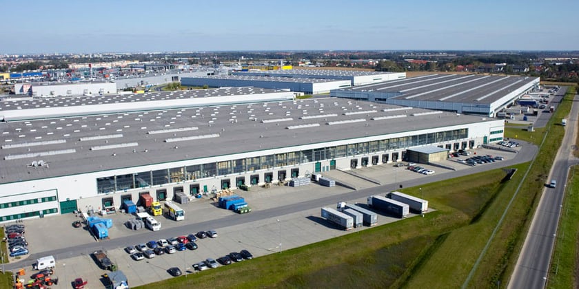 Powiększ obraz: Centrum logistyczne Prologis Park Wrocław na zdjęciu lotniczym